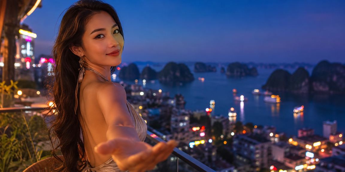 Người dùng tại vịnh Hạ Long thực hiện giao dịch nạp tiền trên điện thoại qua k8bet